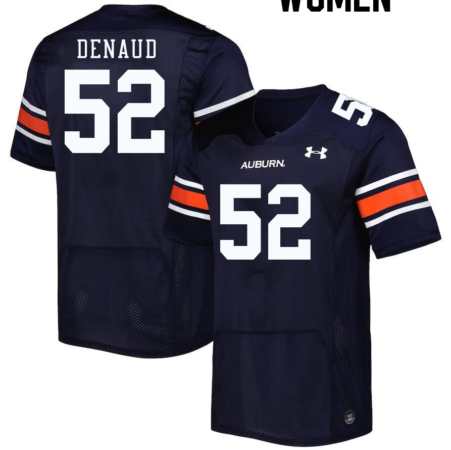 Women's Auburn Tigers #52 Wilky Denaud Navy 2023 College Stitched Football Jersey